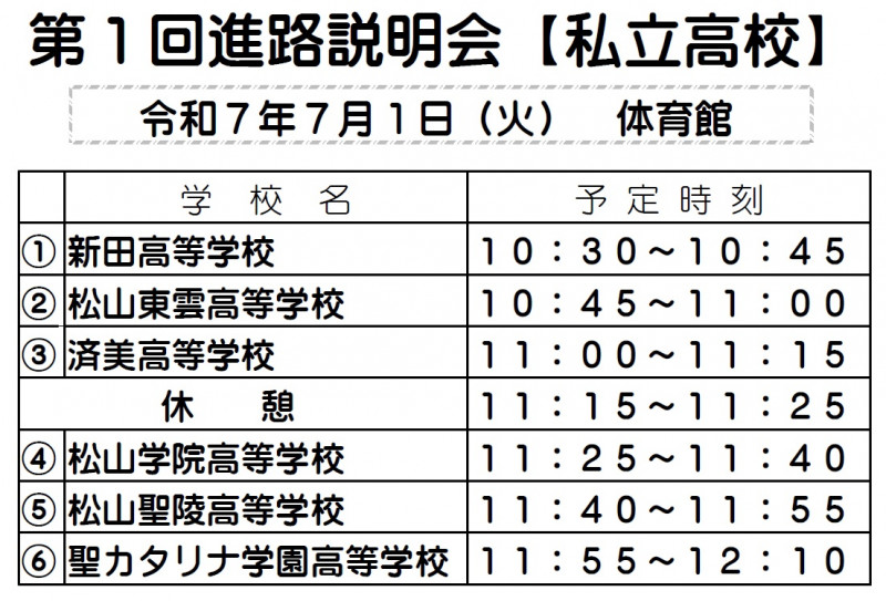 R07進路説明会①