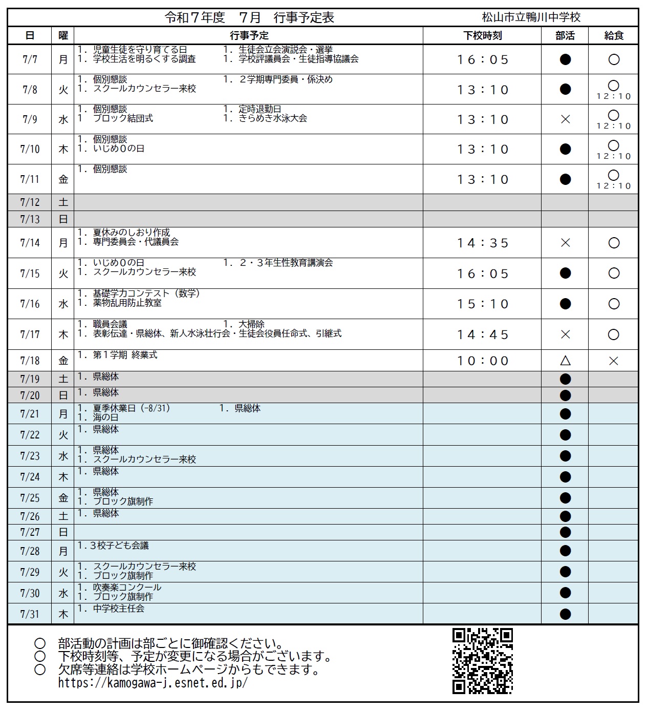 ７月２