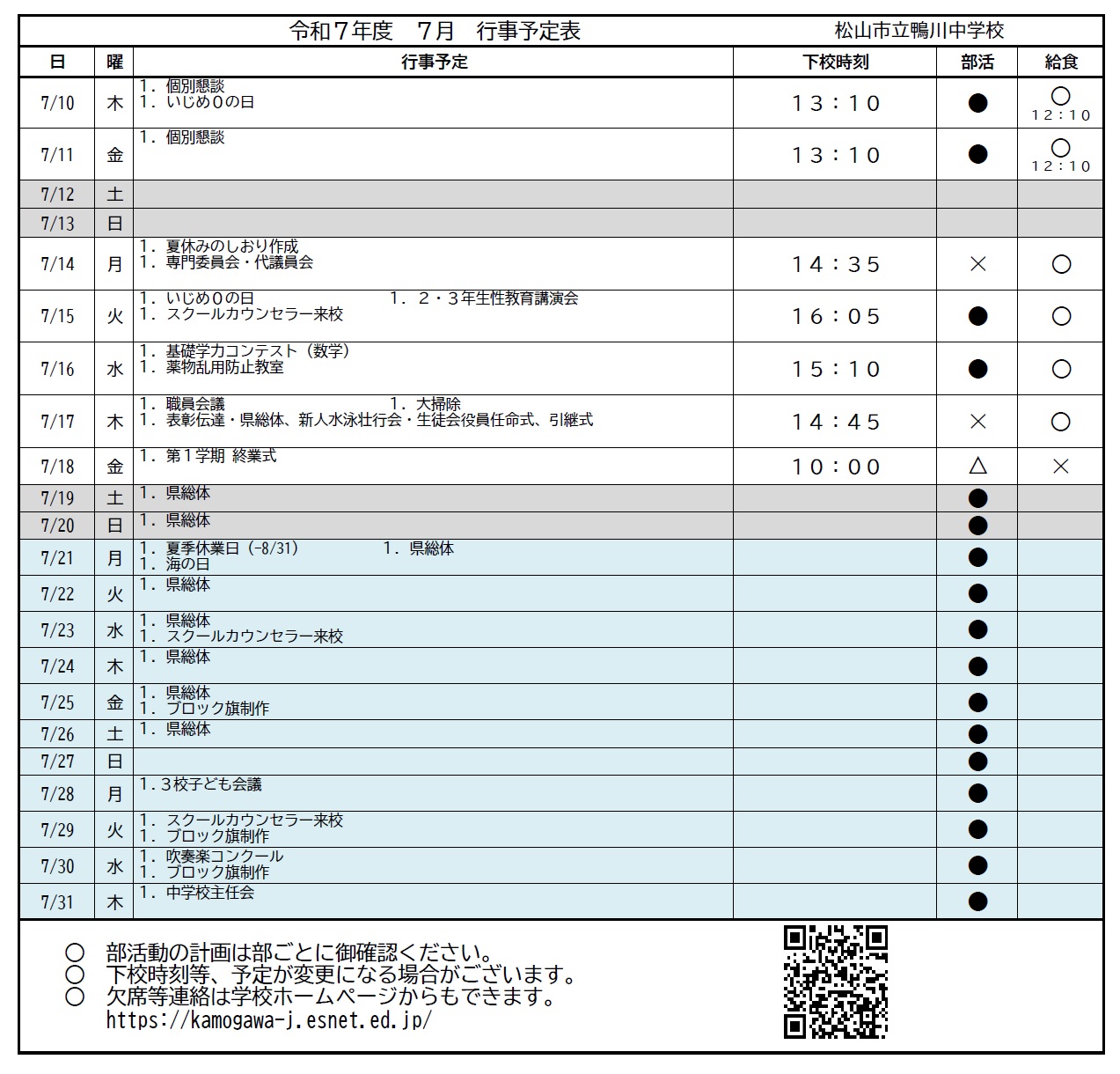７月２