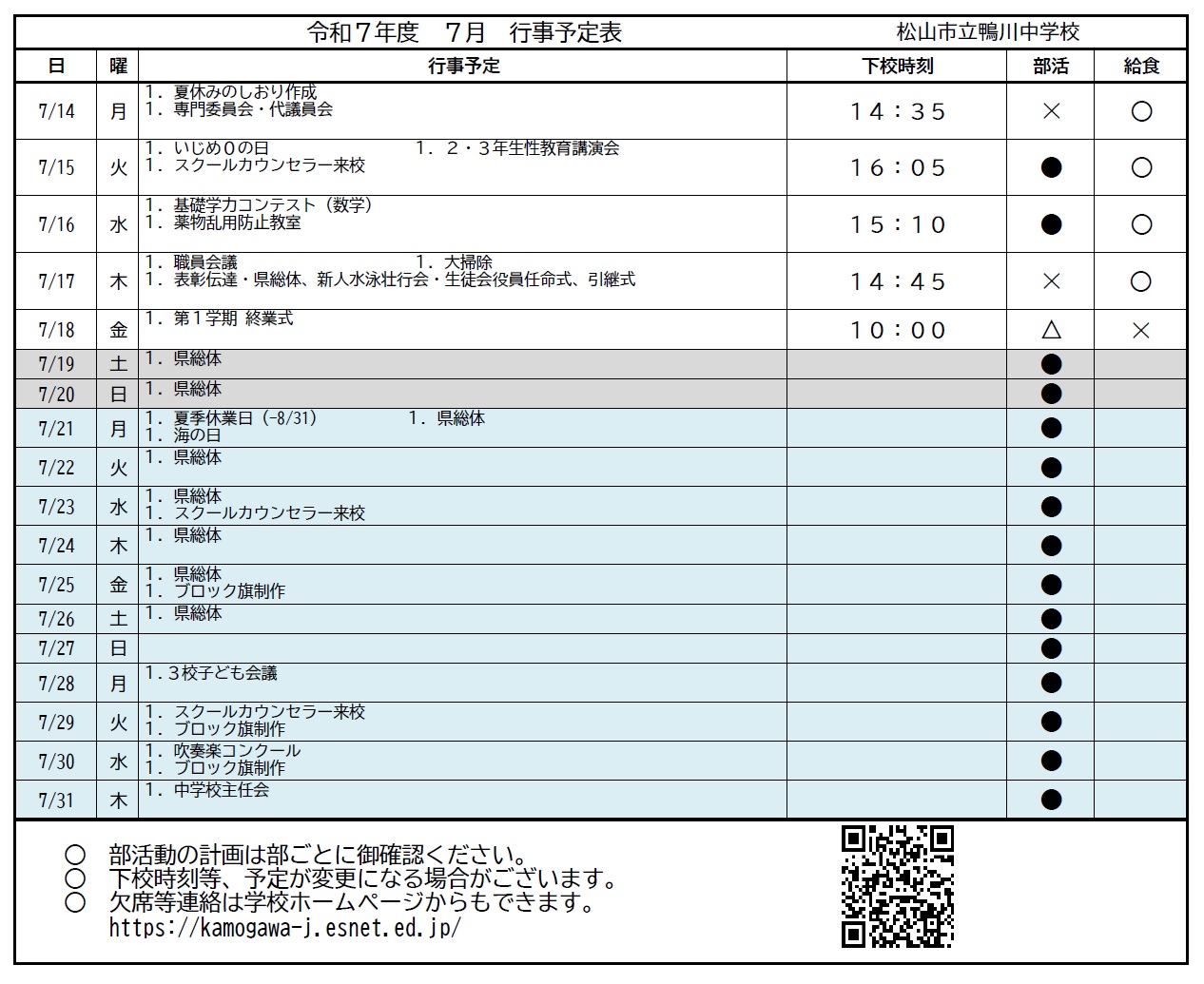 ７月２