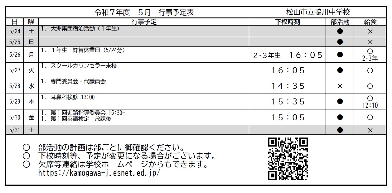 ５月２